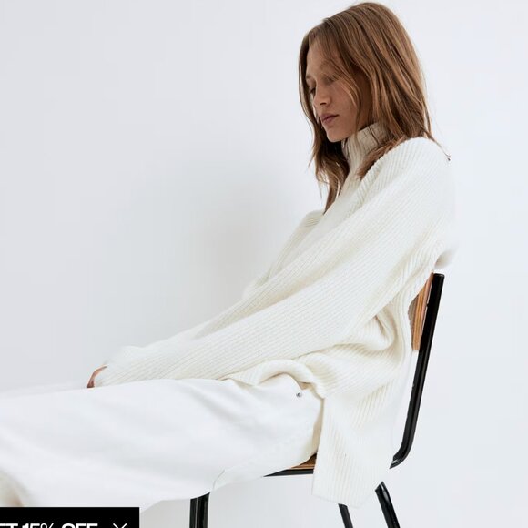 BOGO H & M Oversized Rib-Knit Half-Zip Sweater - Picture 4 of 15